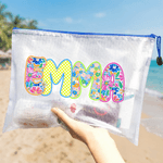 Personalised Pool Vacation Artistic Name Waterproof Beach Bag Birthday Summer Party Gift for Woman
