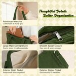 Personalized Cute Cartoon Character Large Corduroy Tote Bag with Birth Flower and Name Daily Use Birthday Gift for Women