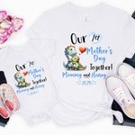 Fantasia personalizzata Unicorno Elefante Giraffa Animale Maglietta 100% cotone Body Baby con nome Il nostro primo regalo di compleanno per la festa della mamma per il bambino Mamma