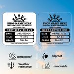 Personalized Multicolor Oil Change Windshield Stickers with Car Business Name  Clear Next Service Due Labels Daily Gift for Car Business Customer