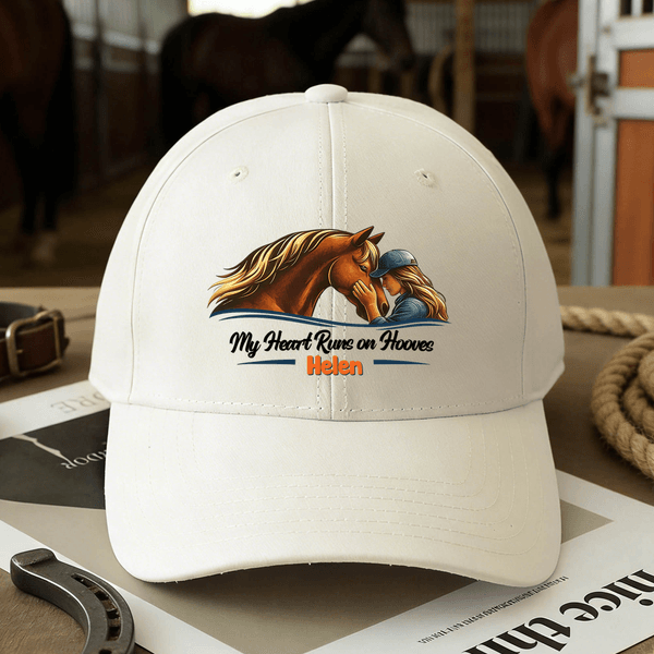 Personalized Watercolour Horse Sports Classic Baseball Cap with Name Game Outdoor Daily Accessory Birthday Gift for Horse Lovers