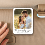 Henkilökohtainen valokuva puinen auton visiiri Clip teksti auton tarvikkeet syntymäpäivä vuosipäivä lahja pariskunnille