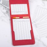 Personalised Golf Player Silhouette Initial Leather Scorecard Holder with Name Competition Training Accessories Birthday Gift for Coach Golf Lovers