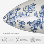 Personalised Imitation Embroidery Effect Love Heart Floral Soft Pillow Cover with Initials and Date Home Decor Wedding Engagement Gift for Newlyweds