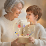 Personalized Butterflies 1-13 Birth Flowers LED Night Light with Name and Wooden Base Home Decor Mother's Day Birthday Gift for Mothers Grandmothers