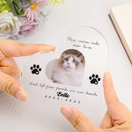 Personlig hund katt tass kjæledyr foto klar akryl plakett med navn og tid hjemmedekorasjon minnesmerke tap av kjæledyr sympati gave til kjæledyrseiere
