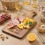 Personalized Rabbit Easter Egg Wooden Reversible Charcuterie Cutting Board with Engraved Text Housewarming Easter Gift for Family Friends