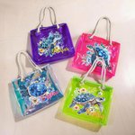 Personalised Floral Sea Turtle Clear Holographic Tote Bag with Name Travel Accessory Birthday Gift for Women