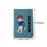Personalized Cartoon Figure Portable Golf Scorecard Holder with Name Golf Accessories Birthday Gift for Golf Lover