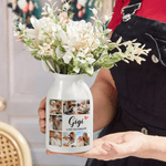 Personalised Mom Photo Collage Ceramic Vase with Nickname and Text Home Decor Mother's Day Gift for Mom Grandma