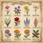 Personalisierte Karo-Tragetasche mit Geburtsblume und Namen | im Vintag-Stil | Reisetasche | Plaid-Tote-Bag | Muttertag Geburtstag Geschenk für Frau