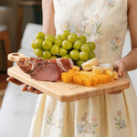 Personalized Rabbit Easter Egg Wooden Reversible Charcuterie Cutting Board with Engraved Text Housewarming Easter Gift for Family Friends