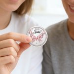 Pièce de monnaie personnalisée en forme de main de diamant avec noms et présentoir Cadeau d'anniversaire pour les amies et les sœurs