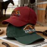 Personalizzato acquerello cavallo sport classico berretto da baseball con nome gioco all'aperto accessorio quotidiano regalo di compleanno per gli amanti del cavallo