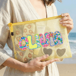 Personalised Pool Vacation Artistic Name Waterproof Beach Bag Birthday Summer Party Gift for Woman