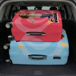 Personalisierte Cartoon Foto Gepäckabdeckung passt 18-32 Zoll Koffer mit Namen Reise Geburtstag Geschenk für Reisende