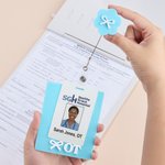 Porte-badge en acrylique avec enrouleur Cadeau de la semaine de l'infirmière pour médecin, infirmière, personnel médical