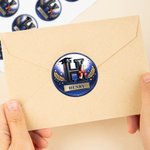 Personalised Graduation Cap Initial Waterproof Stickers with Name Favor Label Celebration Graduation Party Decor for Graduates