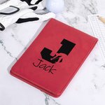 Personalised Golf Player Silhouette Initial Leather Scorecard Holder with Name Competition Training Accessories Birthday Gift for Coach Golf Lovers