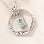 Personalised Mobius Strip Birthstone Necklace with Name Exquisite Jewellery Festival Mother's Day Birthday Gift for Mom Wife Girlfriend