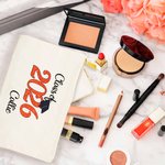 Gepersonaliseerde Bachelor Cap Naam Make-up tas Klasse van 2026 afstuderen Gift