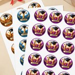 Personalised Graduation Cap Initial Waterproof Stickers with Name Favor Label Celebration Graduation Party Decor for Graduates