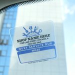 Personalized Multicolor Oil Change Windshield Stickers with Car Business Name  Clear Next Service Due Labels Daily Gift for Car Business Customer