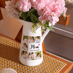 Personalised Mom Photo Collage Ceramic Vase with Nickname and Text Home Decor Mother's Day Gift for Mom Grandma