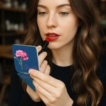 Spersonalizowane kompaktowe lusterko do makijażu z imieniem i nazwiskiem na urodziny, przyjęcie weselne, prezent dla kobiet