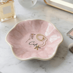 Cadeau de naissance en forme de pétale de fleur en céramique avec nom pour usage quotidien Cadeau de fête des mères pour sa meilleure amie