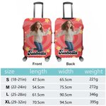 Personalisierte Cartoon Foto Gepäckabdeckung passt 18-32 Zoll Koffer mit Namen Reise Geburtstag Geschenk für Reisende