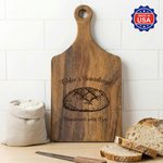 Personalized Exquisite Sourdough Cutting Board with Paddle Handle and Name Made in USA Housewarming Mother's Day Gift for Bakers Sourdough Enthusiasts