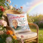 Personalisierte Aquarell Foto Herz Pfote drucken weiche Kissen Abdeckung mit Namen Sympathie Memorial Geschenk für Tierbesitzer Familie