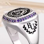 Personalised University Class Signet Ring with Initials School Name Engraving Text Class of 2026 Graduation Gift for Graduate