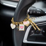 Personalisierte Birthstone Initial Build Your Own Lenkrad Charm Kette Autozubehör Geburtstag Geschenk für Familie Freund Autobesitzer