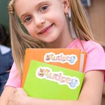 Personalizado lindo animal de la flor del dibujo animado etiquetas engomadas impermeables con el nombre de vuelta a la escuela regalo de cumpleaños para los muchachos de las muchachas