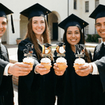 Personalizado Multicolor Graduación Cap Cupcake Topper con Nombre e Inicial Decoración de la Torta Regalo de Graduación para Graduado Amigo