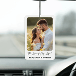 Henkilökohtainen valokuva kevyt auton ilmanraikastin koriste tekstillä auton huoneen käyttö vuosipäivä lahja pariskunnille vanhemmille