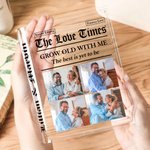 Personalised Creative Photo Design Acrylic Book Vase with Name Bookshelf Decor Birthday Gift for Families Friends Grandparents