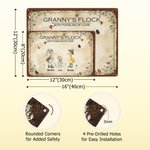 Personalised Duck Family Retro Garden Metal Sign with Name and Text Garden Decoration Mother's Day Birthday Gift for Grandma Mom