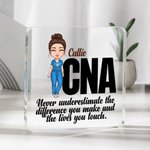Personalizada de dibujos animados médicos de caracteres cuadrados de la placa de acrílico del corazón con el nombre de escritorio Decoración de cumpleaños Agradecimiento Inspirational regalo para el p