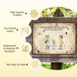 Personalised Duck Family Retro Garden Metal Sign with Name and Text Garden Decoration Mother's Day Birthday Gift for Grandma Mom