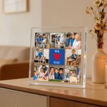 Personalised We Love You Nine-Grid Photos Square Acrylic Plaque Desk Decor Birthday Anniversary Christmas Gift for Family Friends