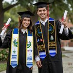 Personalised El Salvadoran Flag Graduation Stole with Name School Name and Year Graduation Gift for Class of 2026 Graduates