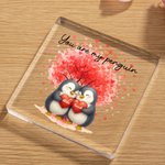 Plaque d'ornement en acrylique avec nom et date Cadeau d'anniversaire de mariage Cadeau de Saint-Valentin pour partenaire Couple