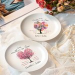 Personalized Mother in Law Giving Tree Ceramic Jewelry Tray with Name and Text Mother's Day Birthday Gift for Mom Grandma