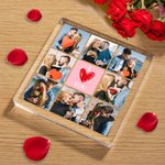 I Love You in Each Moment - Personalised 8 Photos Collage Square Acrylic Plaque Valentine's Day Anniversary Gift