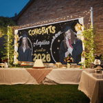 Personalized Balloons Graduation Photo Glittery Banner with Name and School Name Graduation Ceremony Party Gift for Class of 2026 Graduates