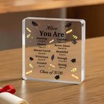 Personalized You Are Bible Chapter Graduation Cap Acrylic Plaque with Name and Year Home Decor Graduation Gift for Class of 2026 Graduates Christians