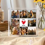 Personalised We Love You Nine-Grid Photos Square Acrylic Plaque Desk Decor Birthday Anniversary Christmas Gift for Family Friends